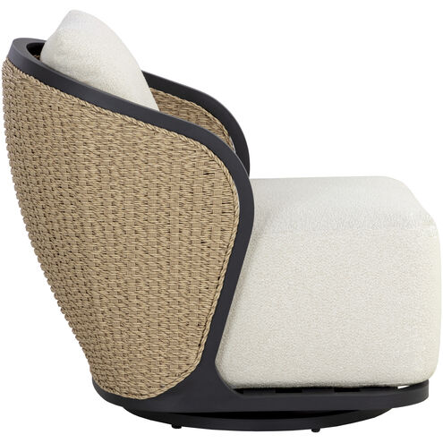 Bora Louis Cream Outdoor Swivel Lounge Chair, Swivel